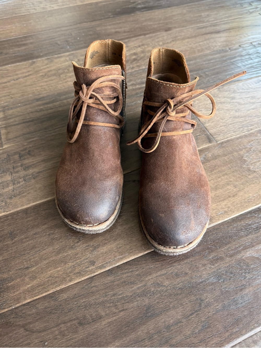 Born Brown Distressed Leather Boots